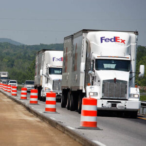 Separating Large Trucks from Non-Truck Traffic in Work Zones
